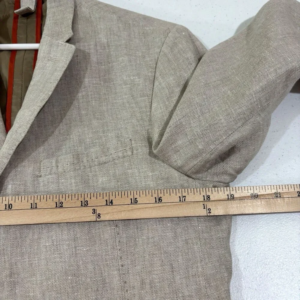 Zara Light Gray Linen-Blend Sport Coat with Subtle Texture